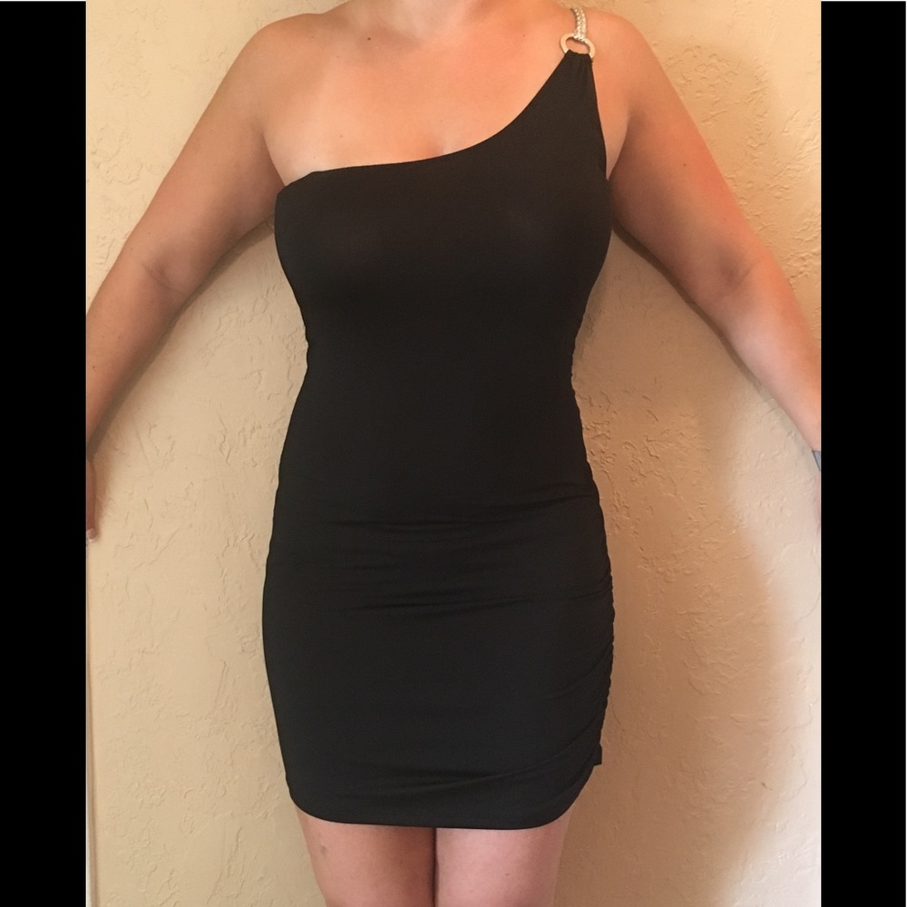 One strap little black dress